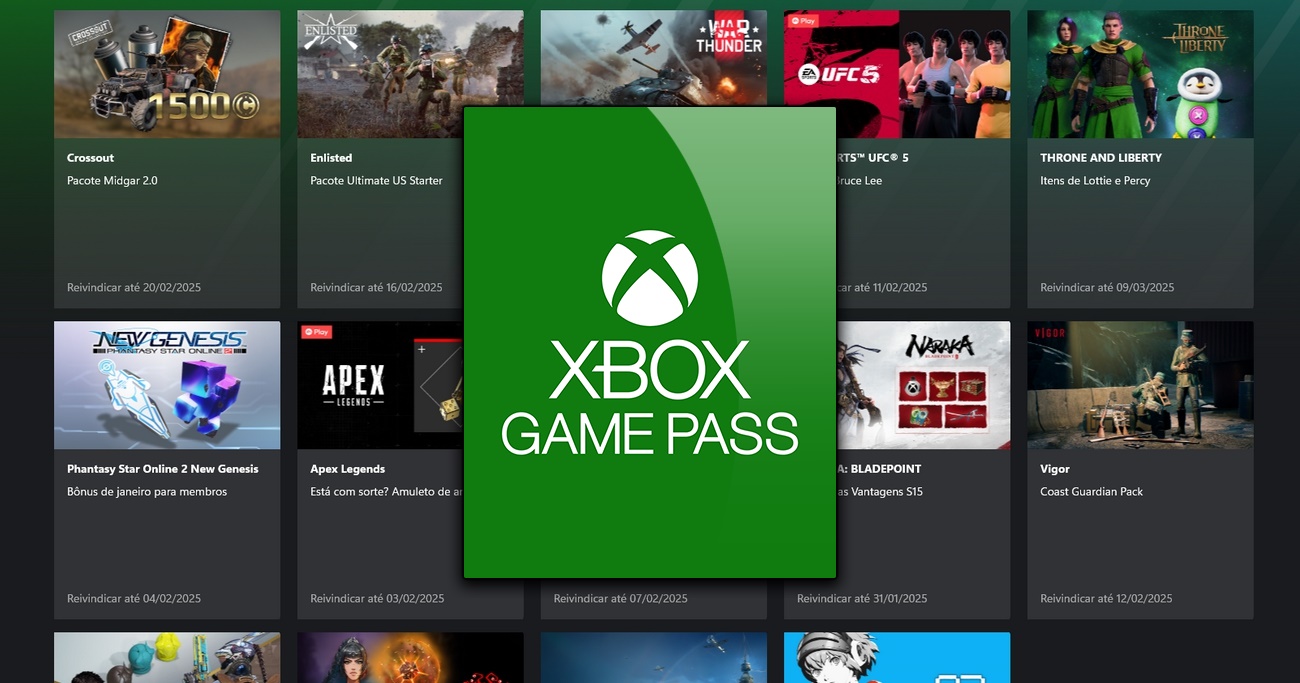 Xbox Game Pass está oferecendo brindes para serem resgatados gratuitamente